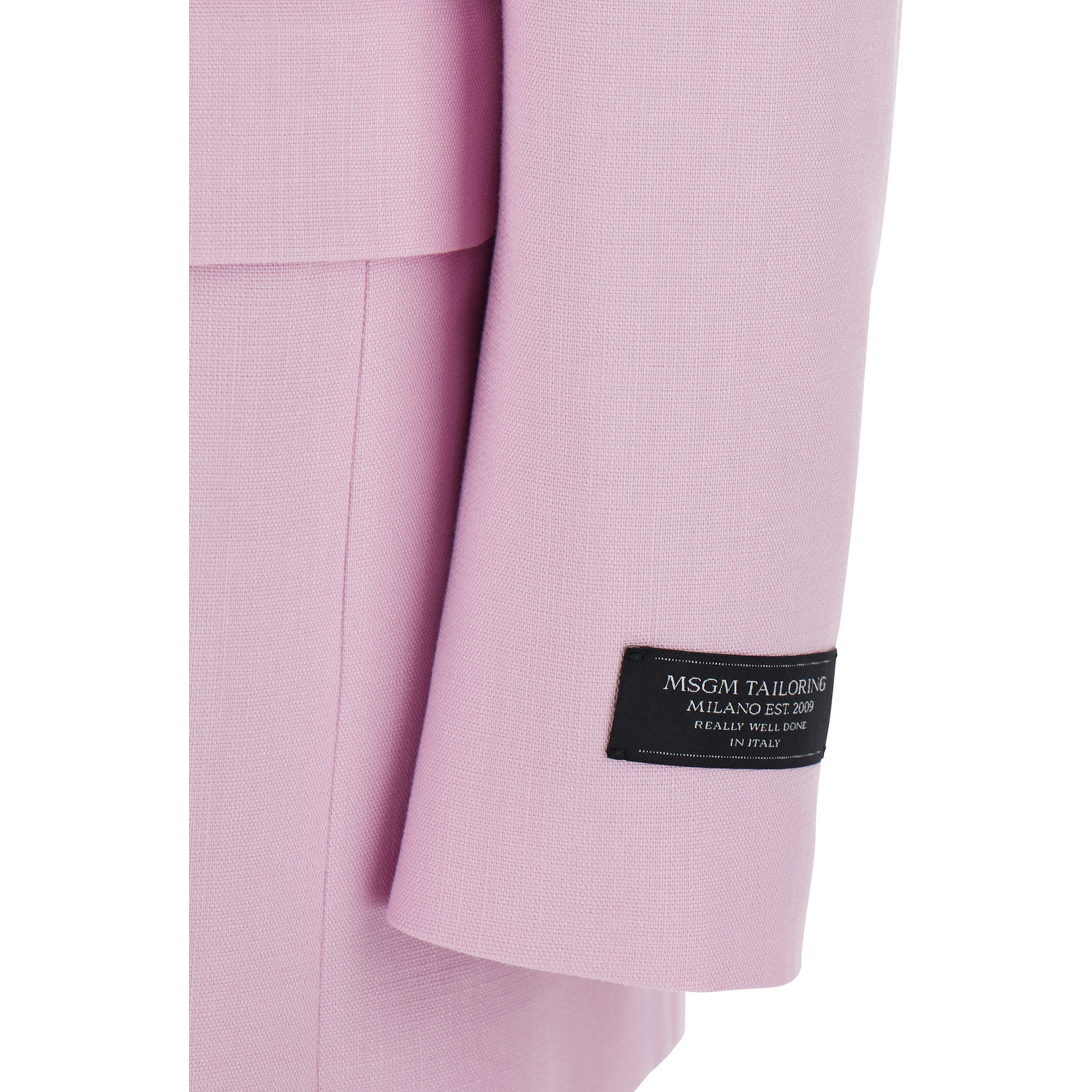 Pink Jacket with notched revers and logo patch on the sleeve in Viscose Woman