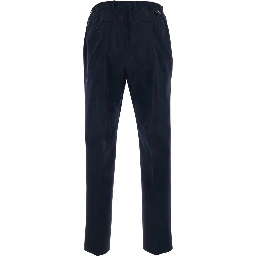 Cotton Pants with Black Details in Wool and Cotton Blend for Men