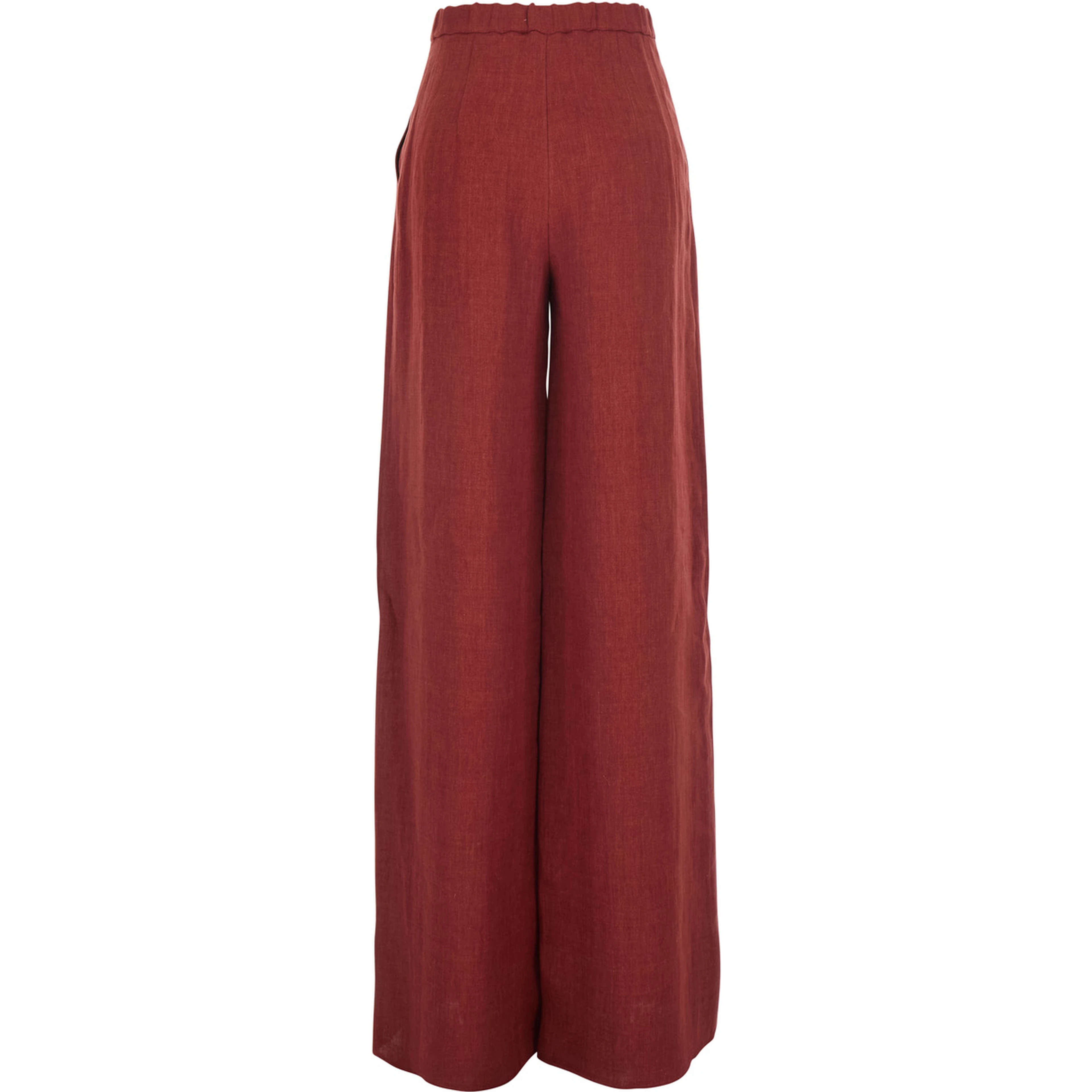 PELOTA Red Pants with Elastic Waistband and Drawstring in for Women