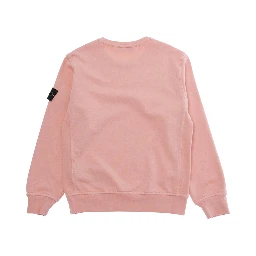 Pink Sweatshirt with Logo Patch on the Sleeve in Cotton Boy