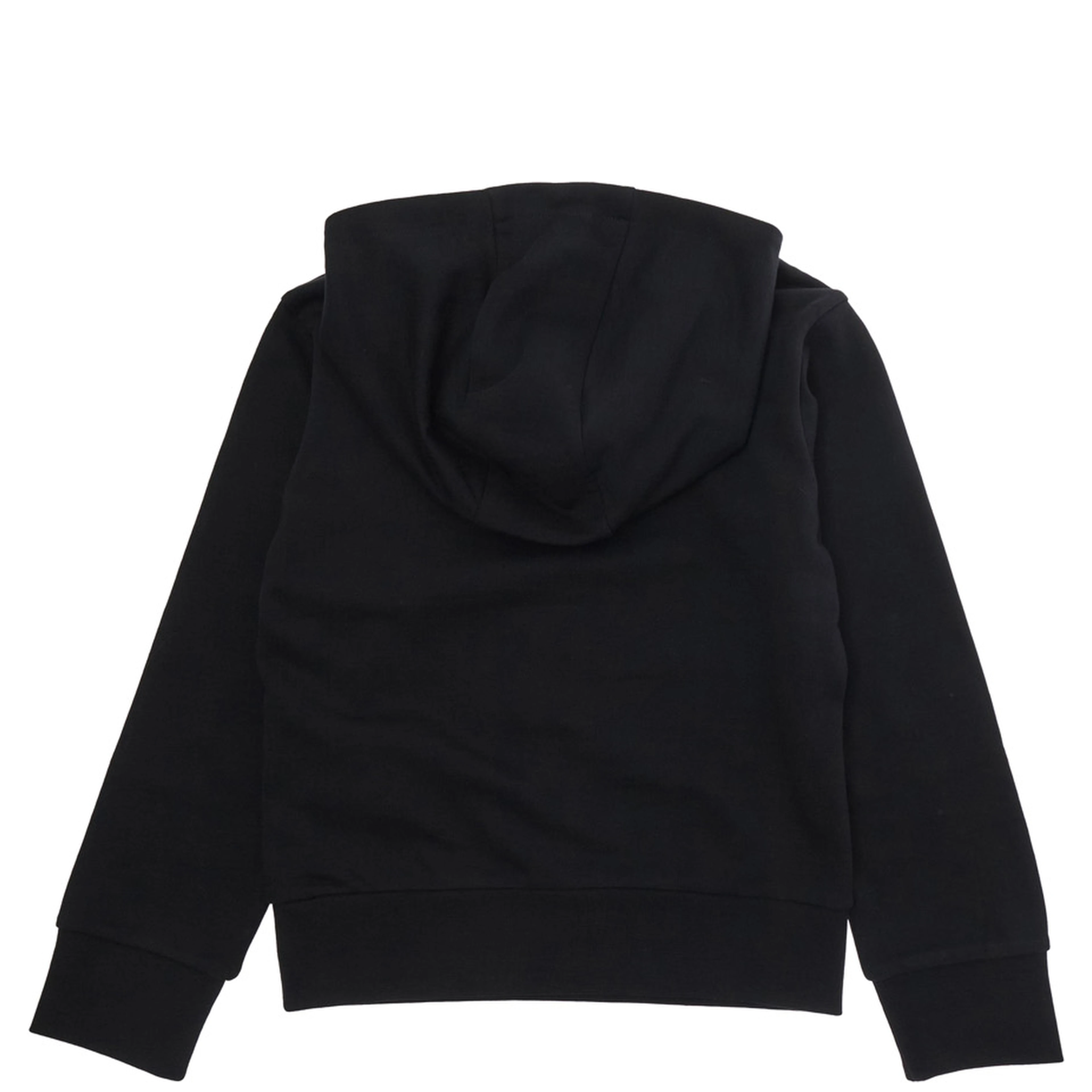 Black Hoodie "Hoodie with Lettering Logo and Logo Patch on the Front" in Cotton for Kids