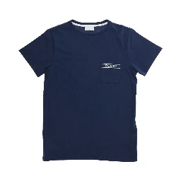 Blue T-Shirt with Logo Lettering on the Front for Kids