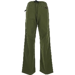 Green pants with elasticated waist in cotton man