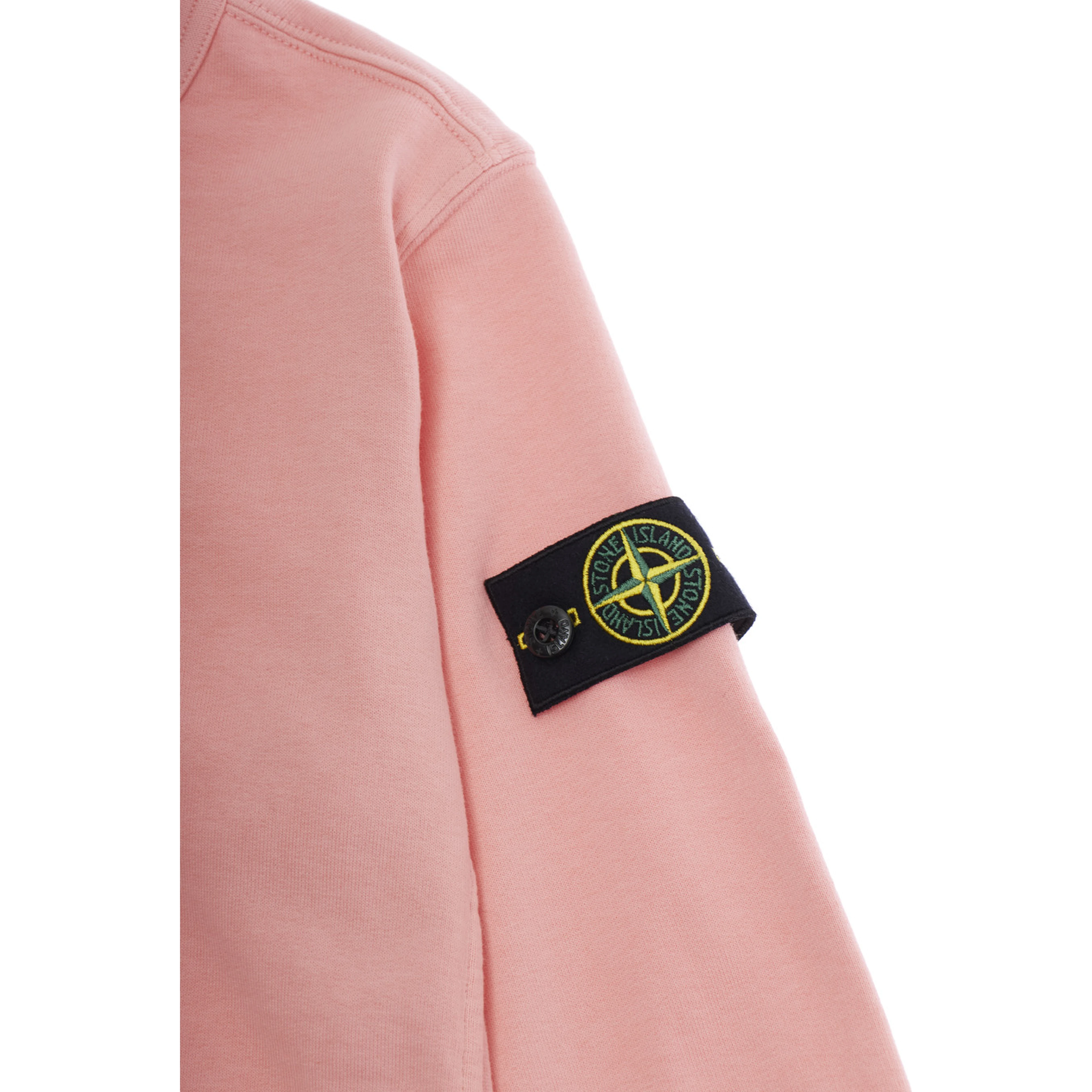Pink Sweatshirt with Logo Patch on the Sleeve in Cotton Boy