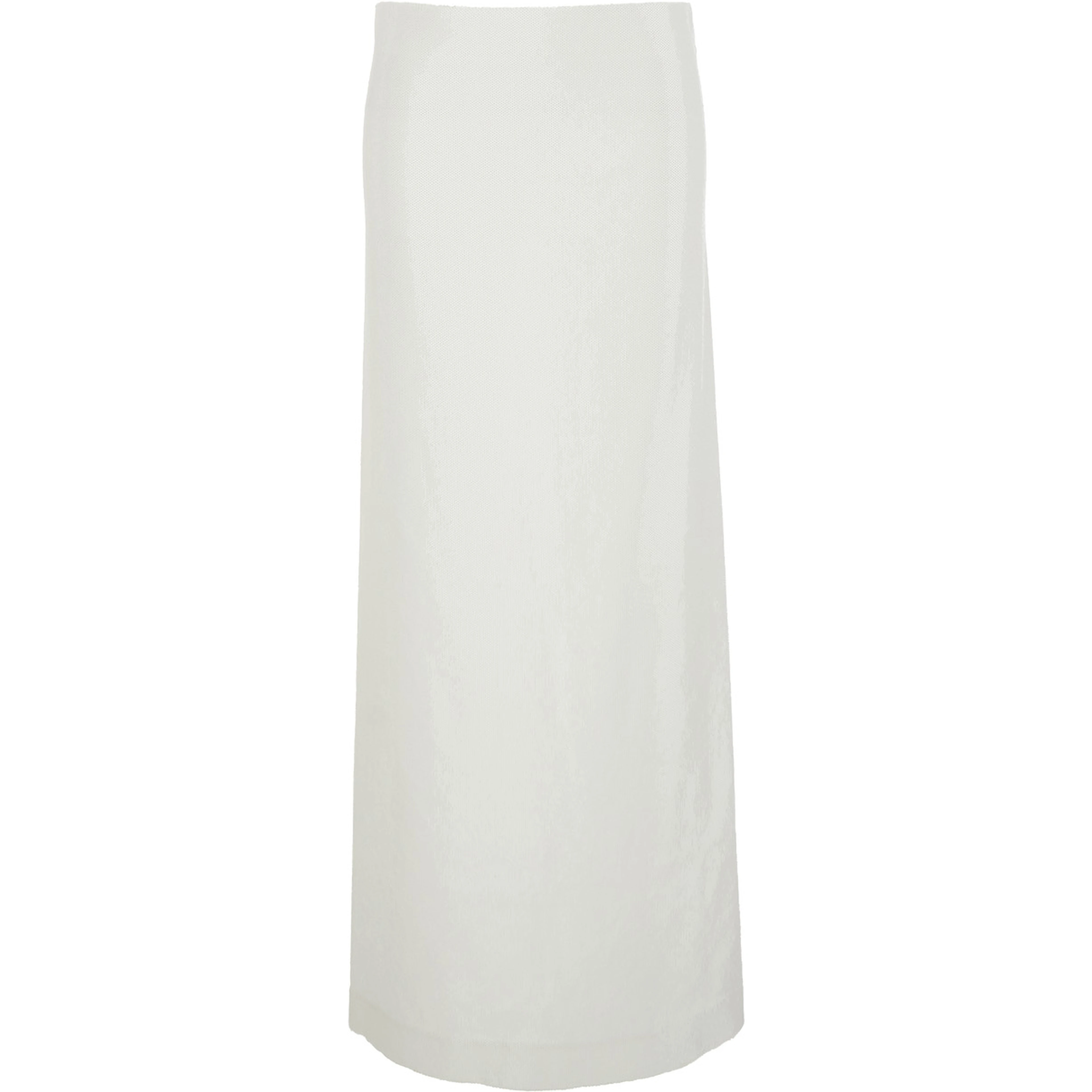 White Skirt with hidden zip closure and sequins in tech fabric for women