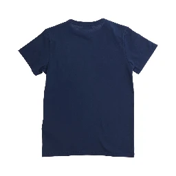 Blue T-Shirt with Logo Lettering on the Front for Kids