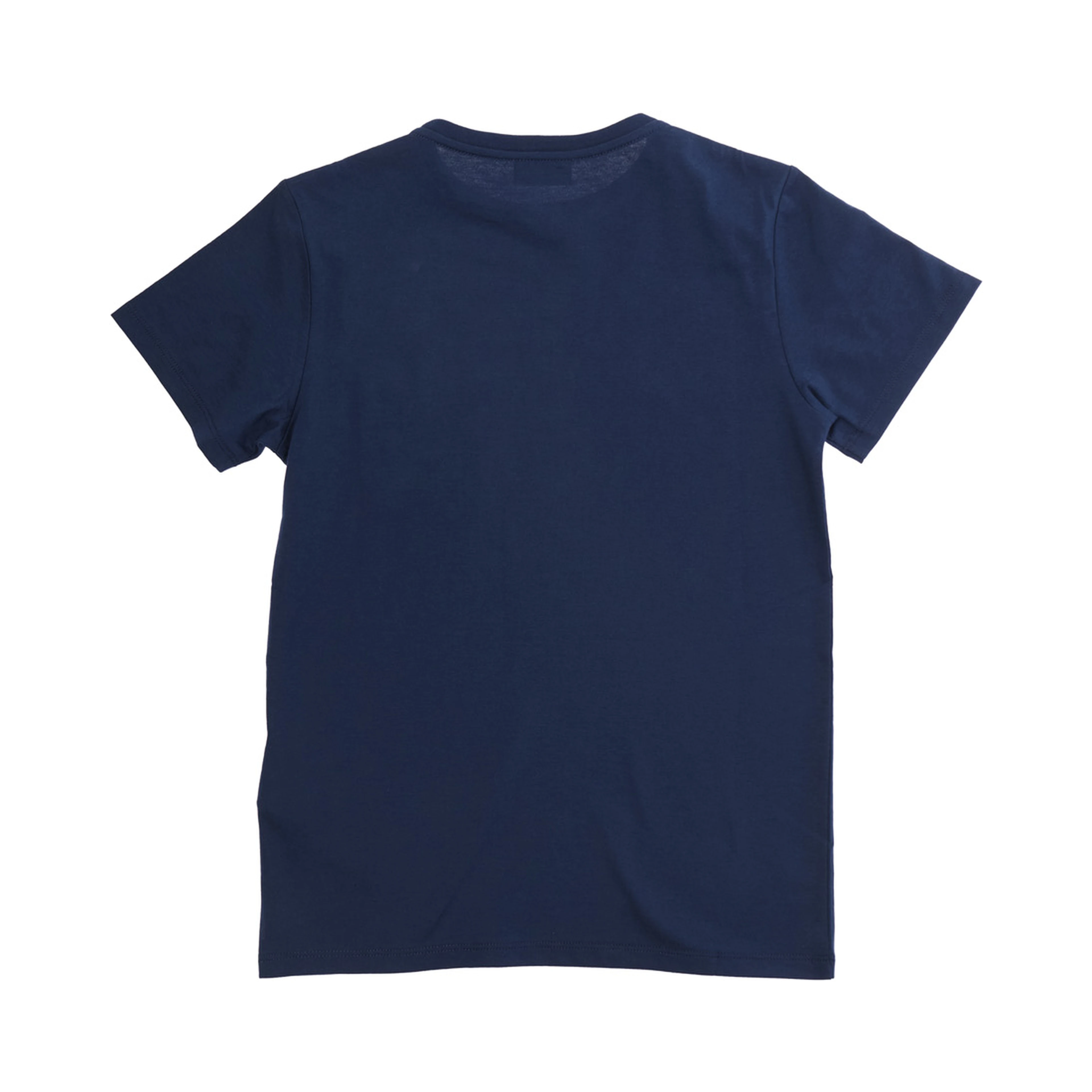 Blue T-Shirt with Logo Lettering on the Front for Kids