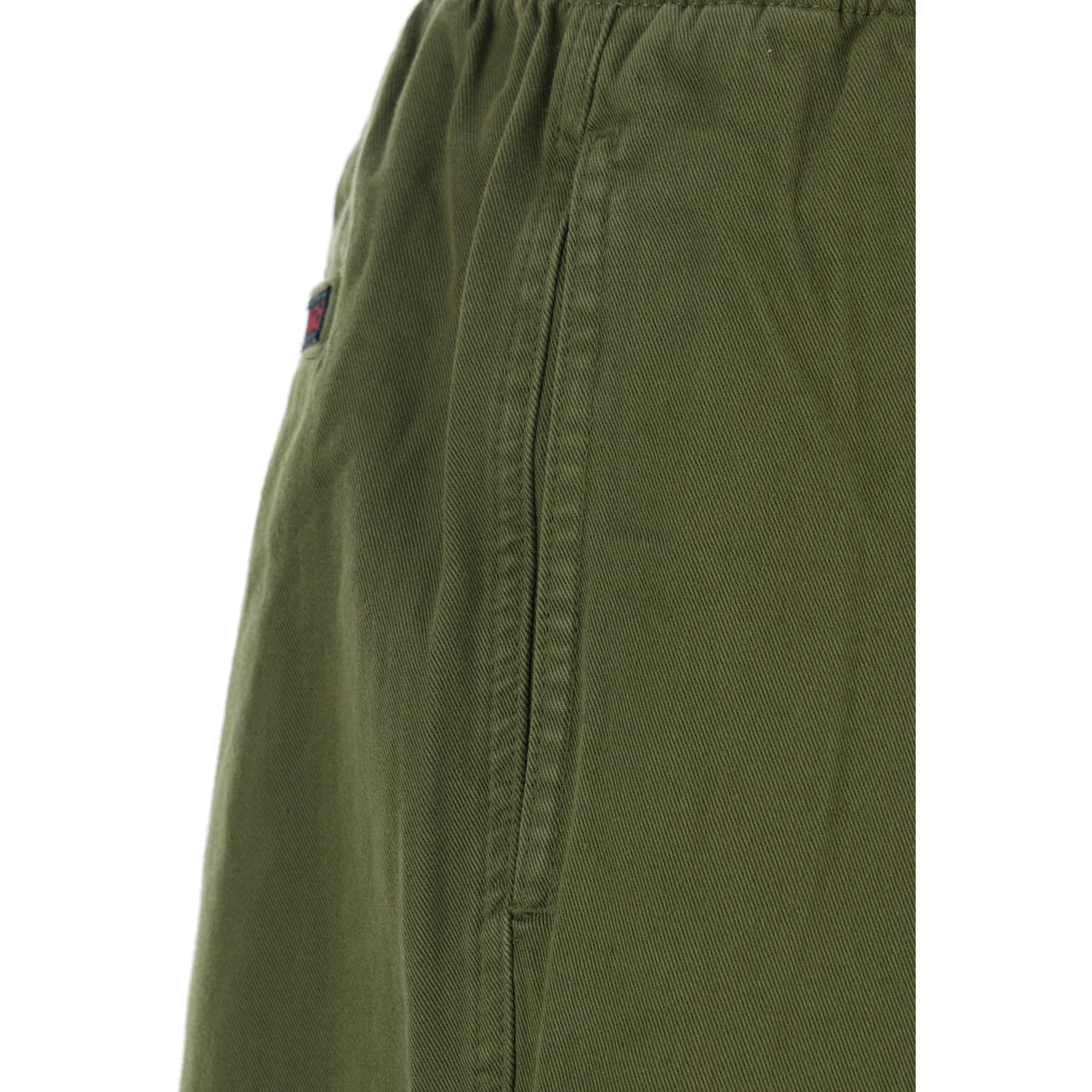 Green pants with elasticated waist in cotton man