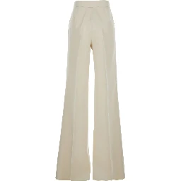 Beige High-Waisted Linen Pants for Women