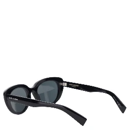 SL 859 black cat-eye sunglasses with embossed logo lettering on the temple in acetate for women