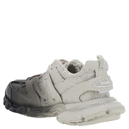 Track Black and White Low Top Sneakers with logo lettering on the tongue in Tech Fabric for Men