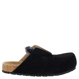 Mule Dumbo with Logo Lettering on the Suede Tongue Black Men