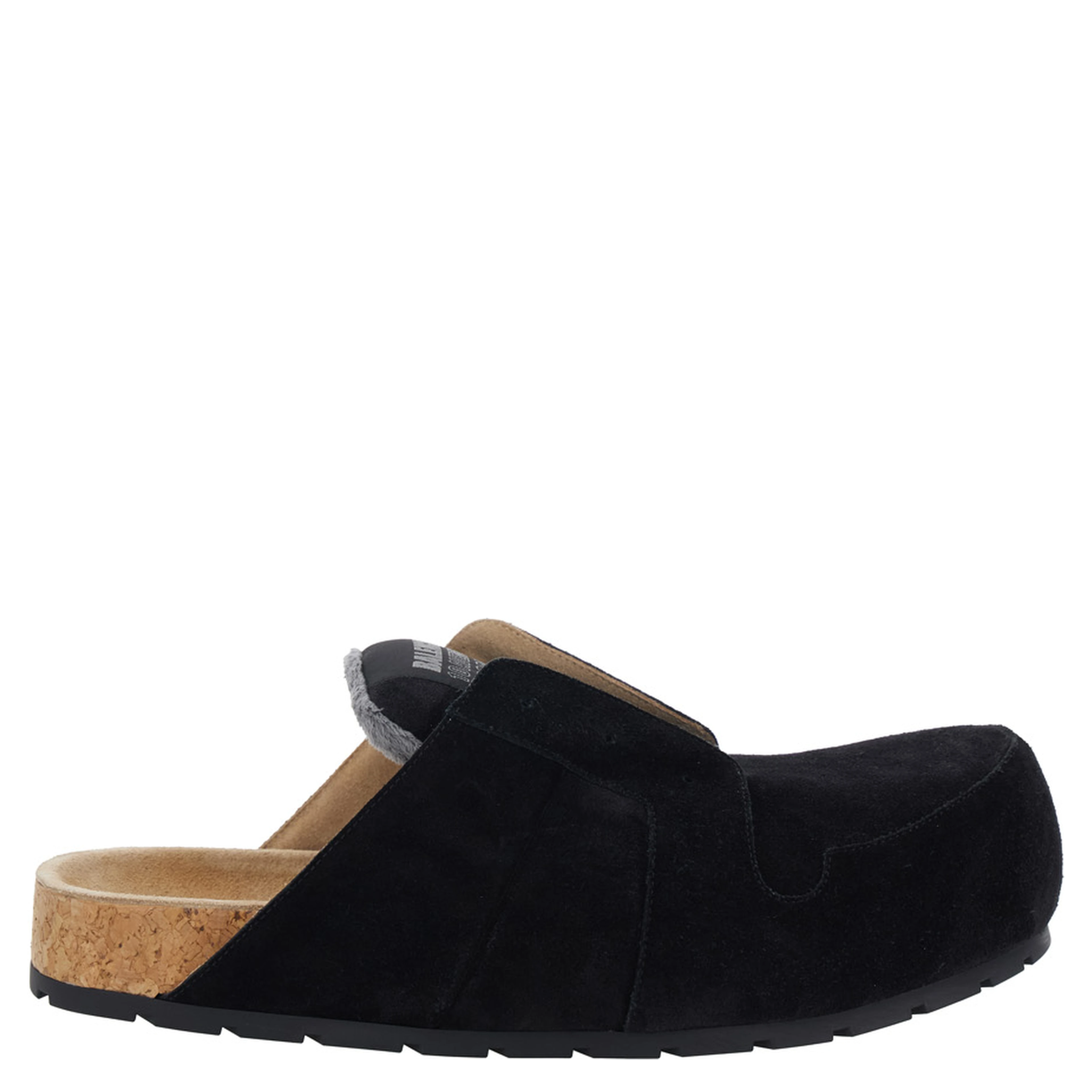 Mule Dumbo with Logo Lettering on the Suede Tongue Black Men