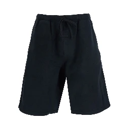 ACTIVE TRACE RELAXED SHORT ESSENTIALS - Black - Bermuda with side pockets and elasticated waist - In Cotton and Polyester Blend - Men