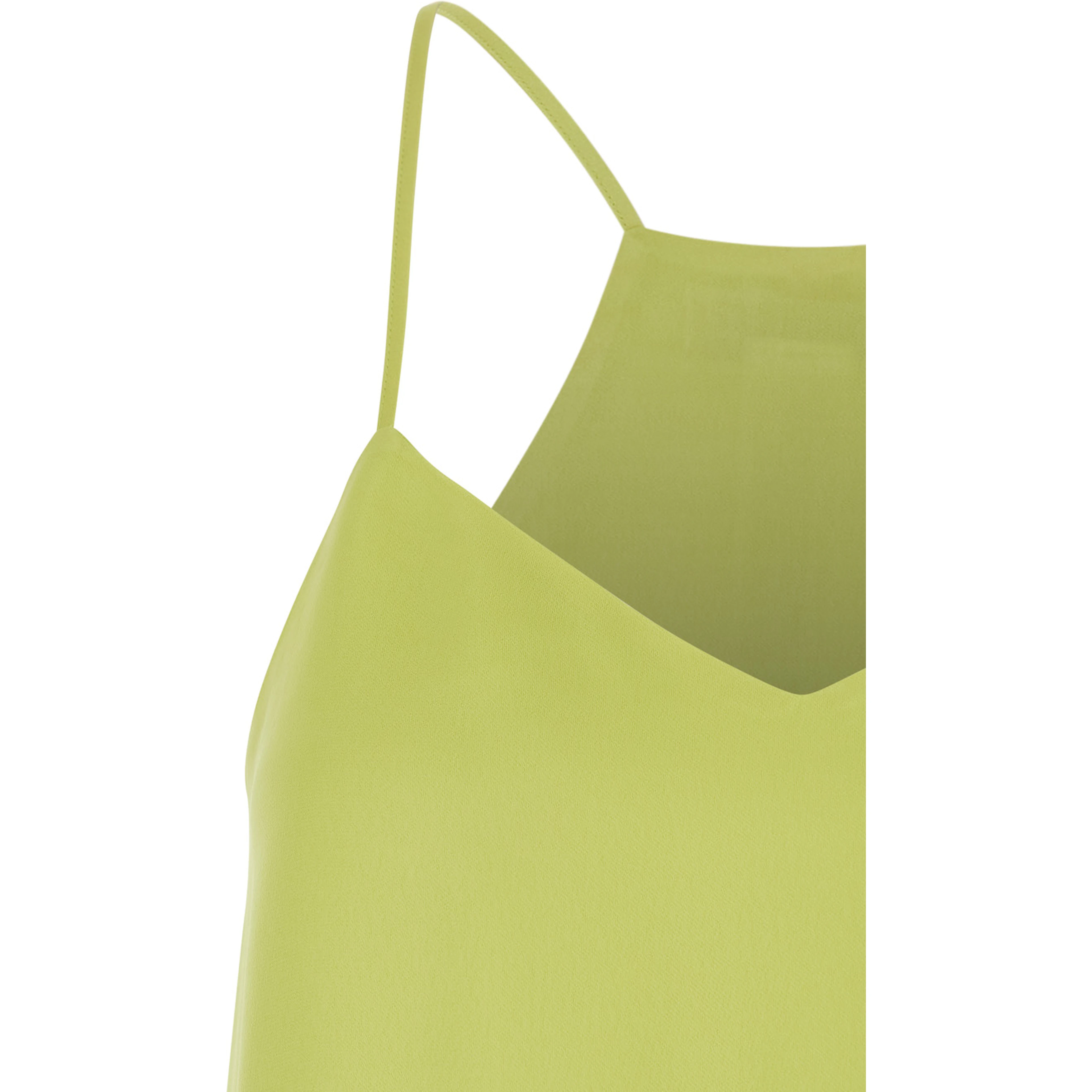 Green Top with V-Neck in Viscose for Women