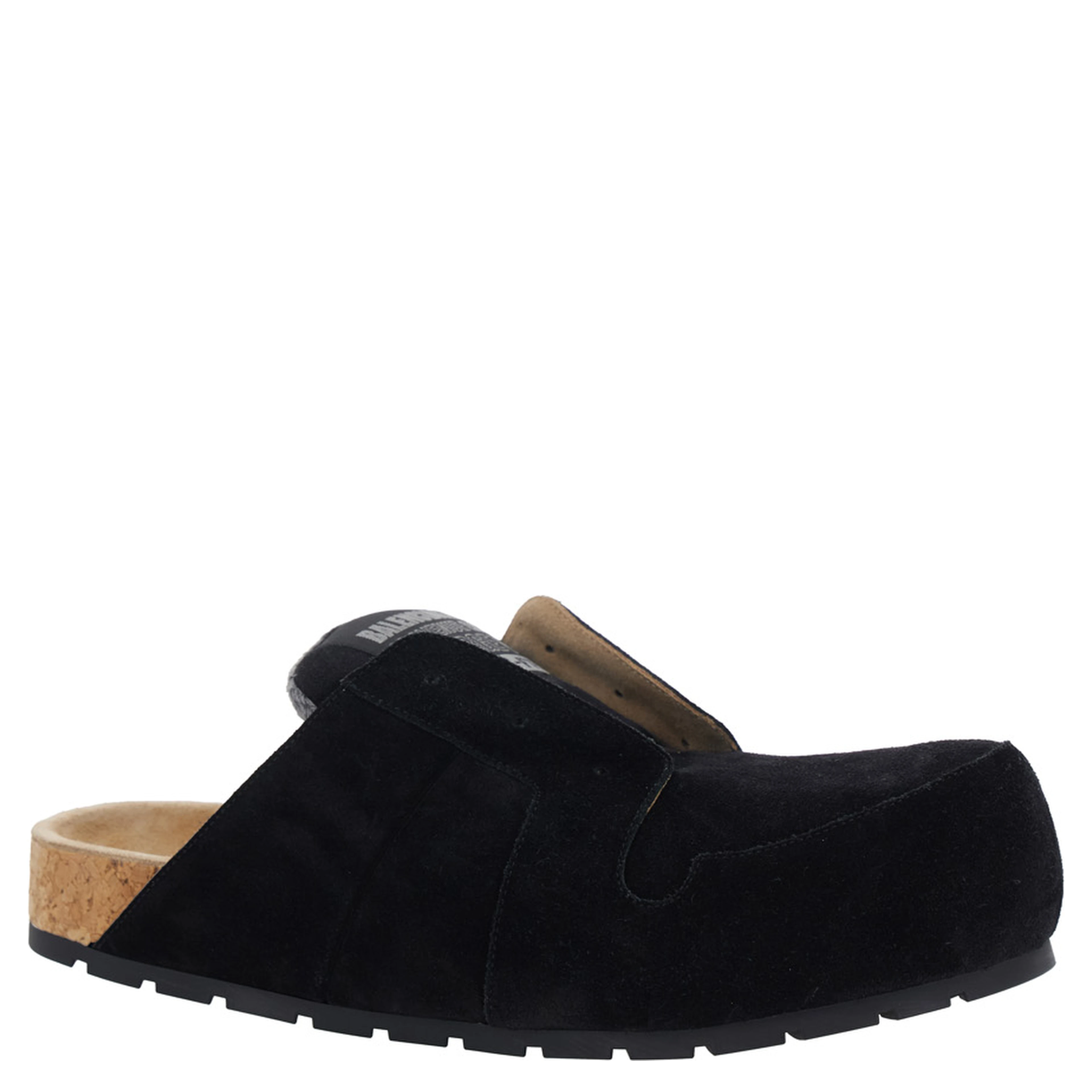 Mule Dumbo with Logo Lettering on the Suede Tongue Black Men