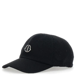 Baseball Cap Rick Owens X Moncler with Logo Embroidery on the Front in Black Cotton Unisex