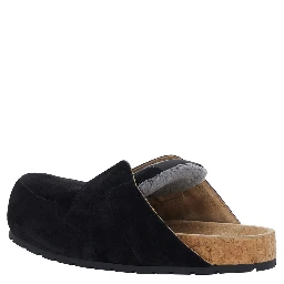 Mule Dumbo with Logo Lettering on the Suede Tongue Black Men