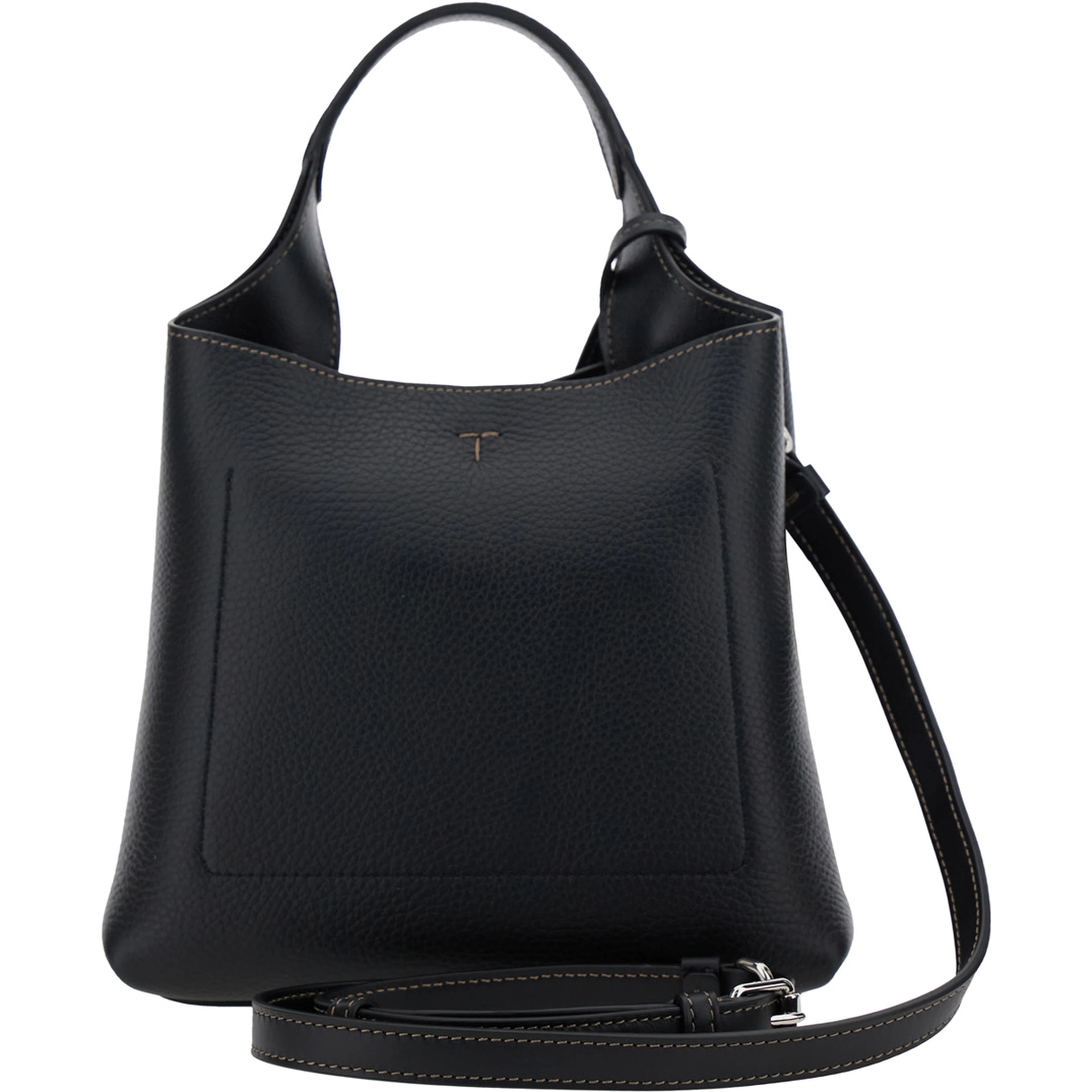 Handbag APA SHOP MONSP.TRAC PEL T PEND MINI with handles and shoulder strap in black leather Woman