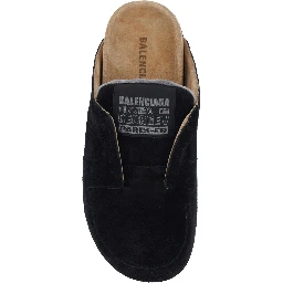 Mule Dumbo with Logo Lettering on the Suede Tongue Black Men