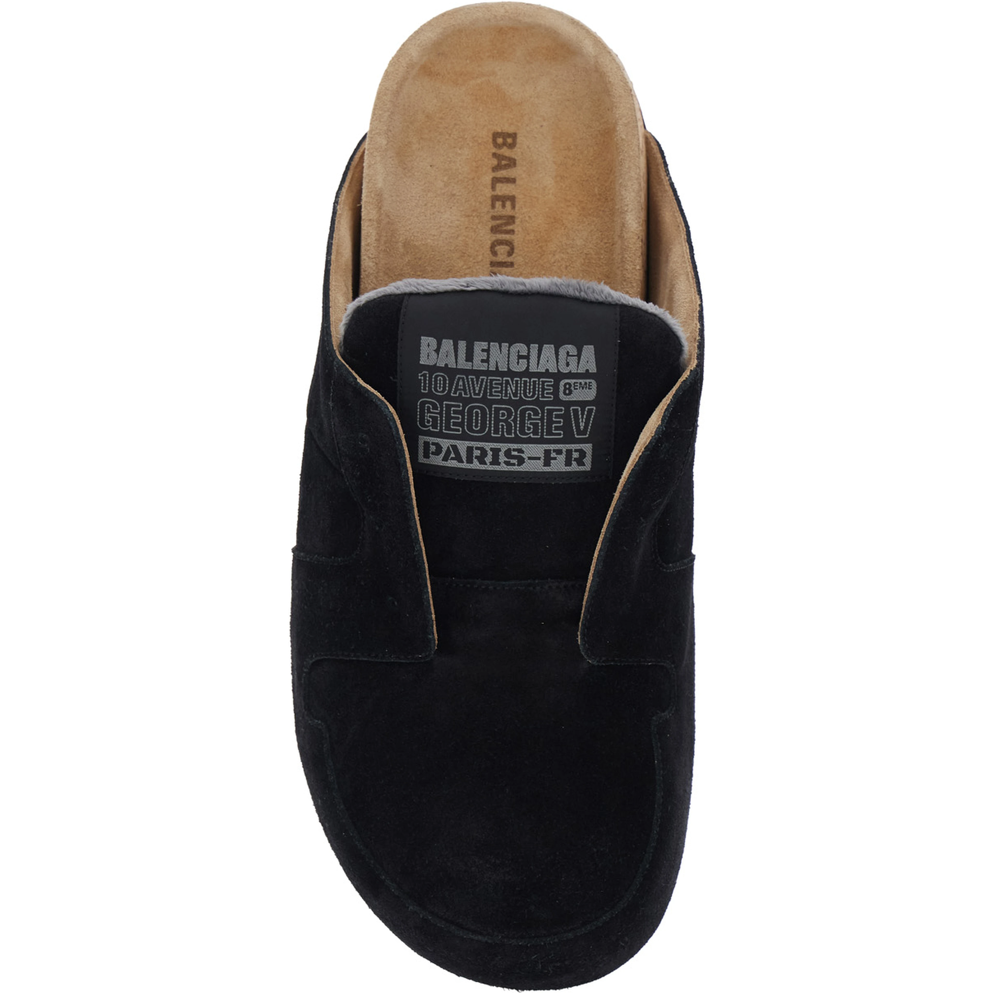 Mule Dumbo with Logo Lettering on the Suede Tongue Black Men