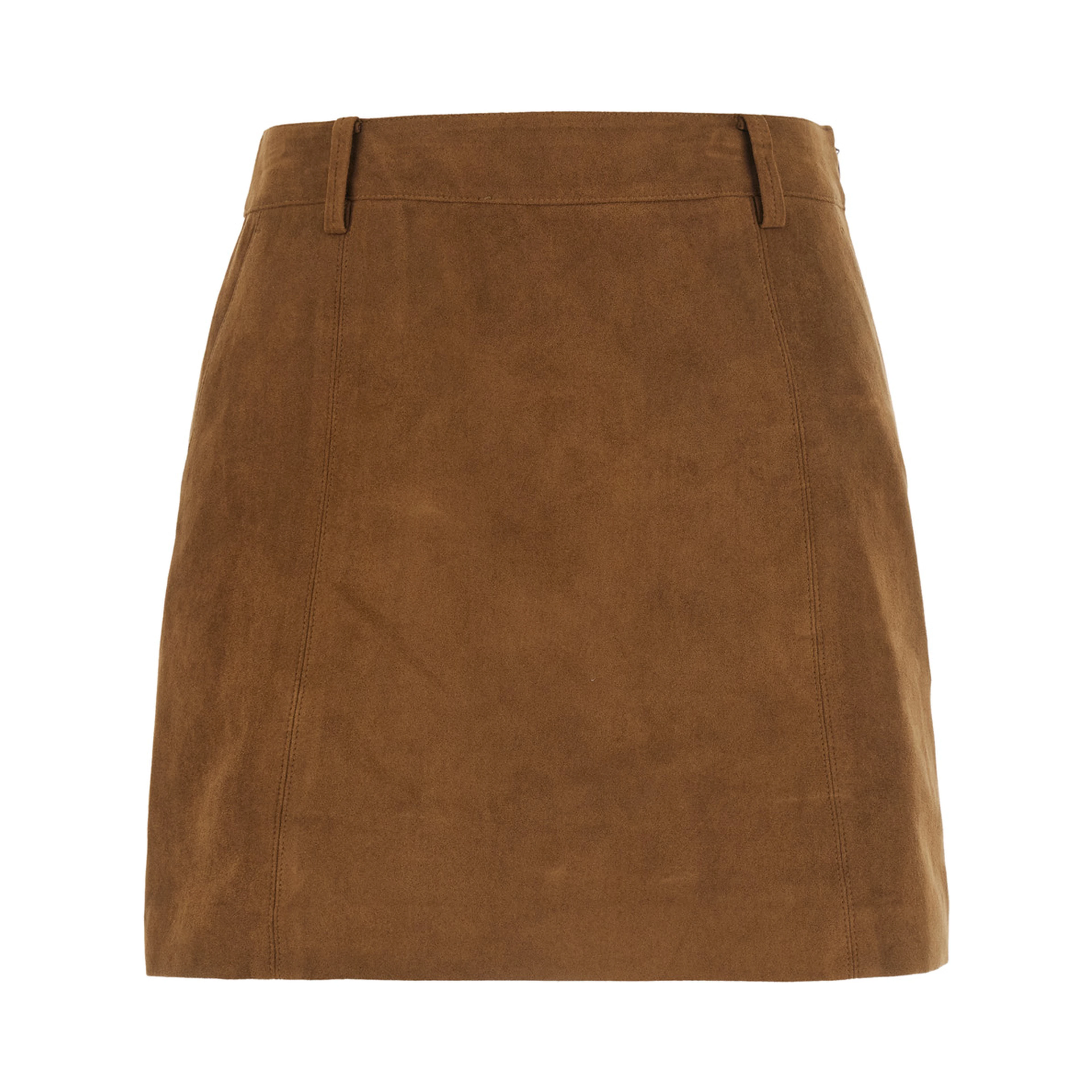 ALTER SUEDE MINI SKIRT with polyester details and brown color for women