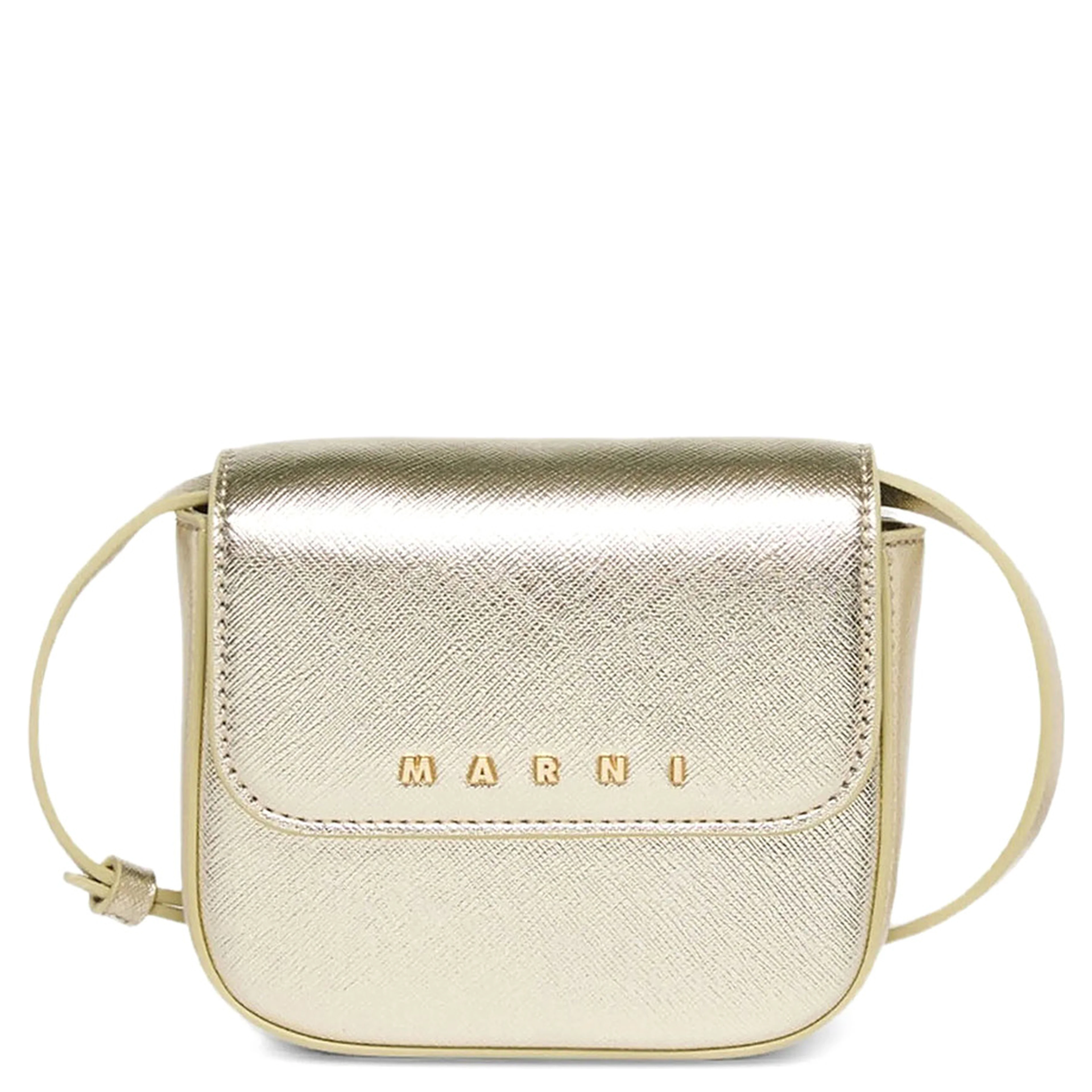 Punk Metallic Crossbody bag with logo lettering on the front in Ecoleather Girl