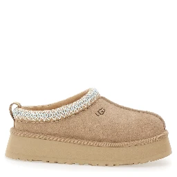 Beige Tazz Slip-On Sabot with Impressed Logo