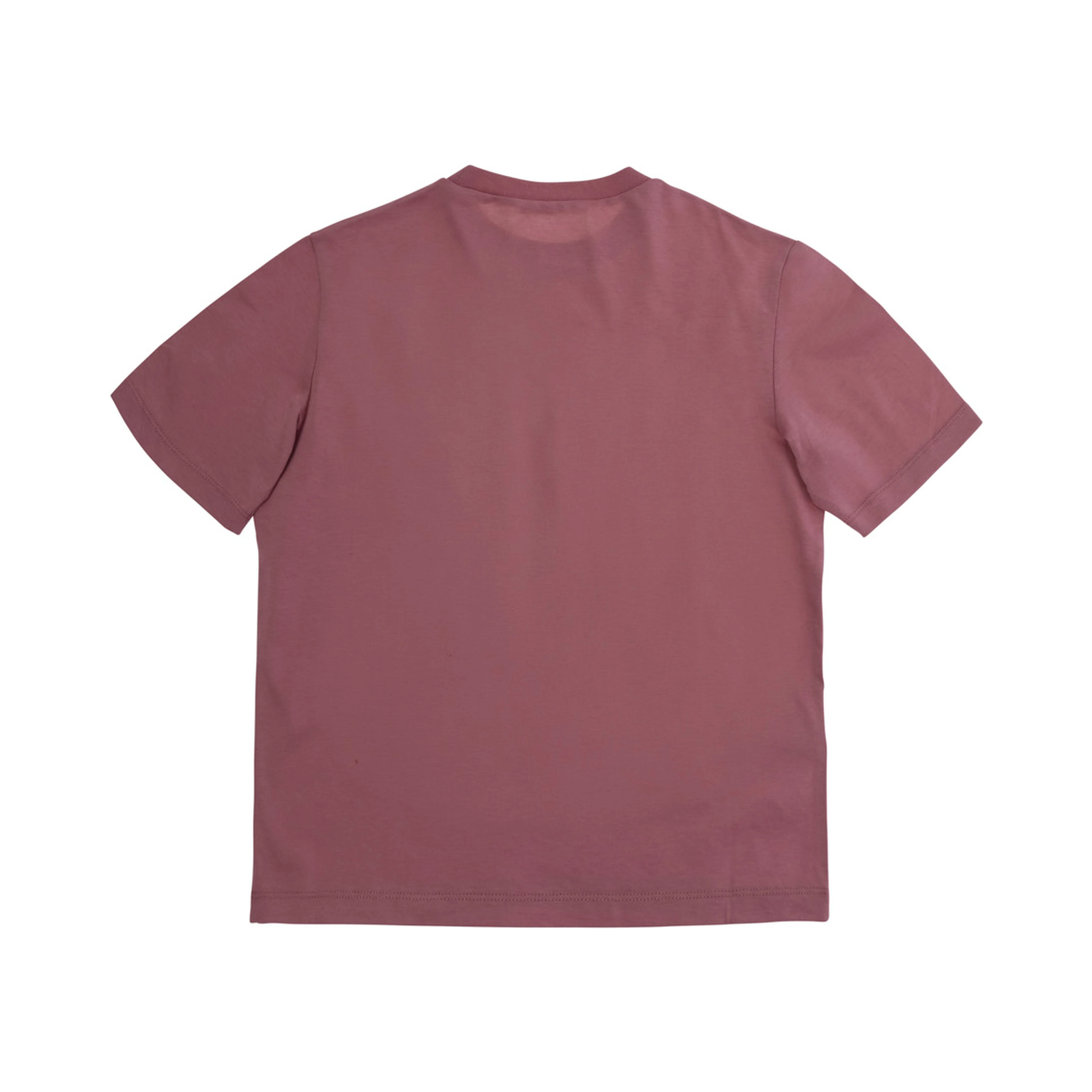Pink Crew Neck T-Shirt with Logo lettering in cotton Girl