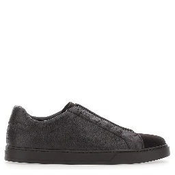 Spencer Brown Low Top Sneakers with slip-on design in leather for men