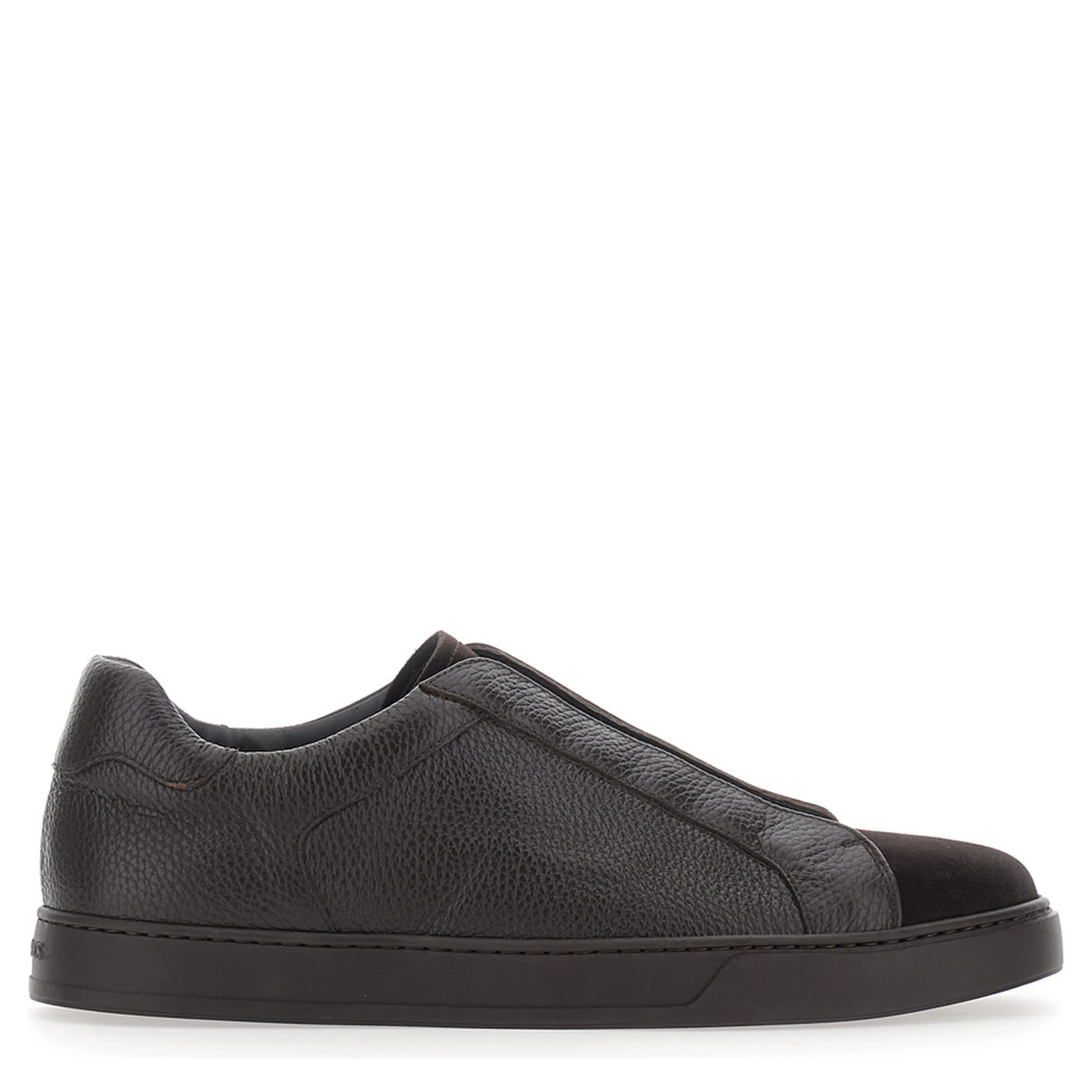Spencer Brown Low Top Sneakers with slip-on design in leather for men