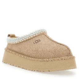 Beige Tazz Slip-On Sabot with Impressed Logo