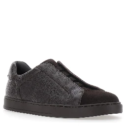 Spencer Brown Low Top Sneakers with slip-on design in leather for men