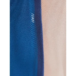 Multicolor Crop Shirt with Logo Embroidery on the Side and All-Over Striped Motif in Silk for Women