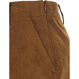 ALTER SUEDE MINI SKIRT with polyester details and brown color for women