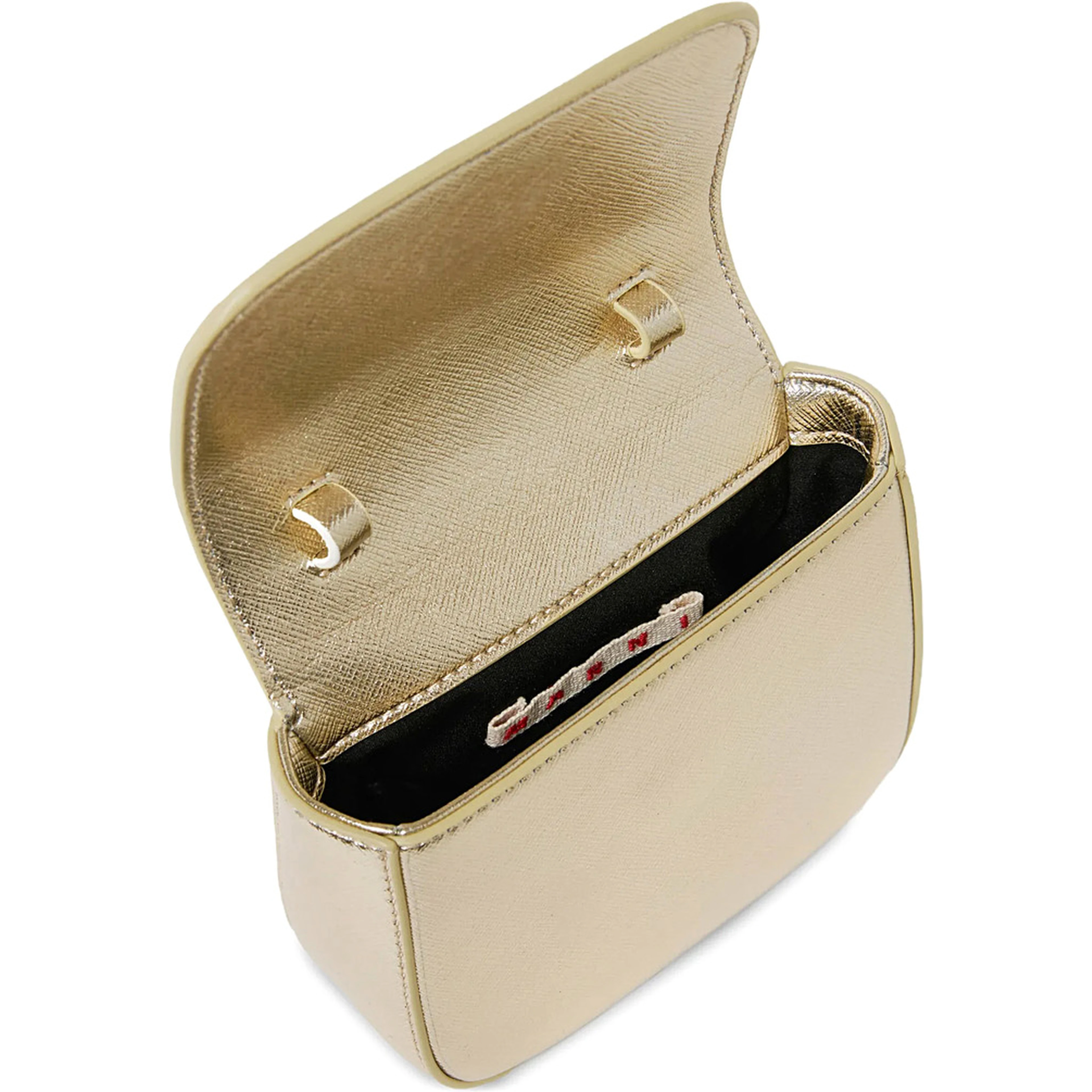 Punk Metallic Crossbody bag with logo lettering on the front in Ecoleather Girl