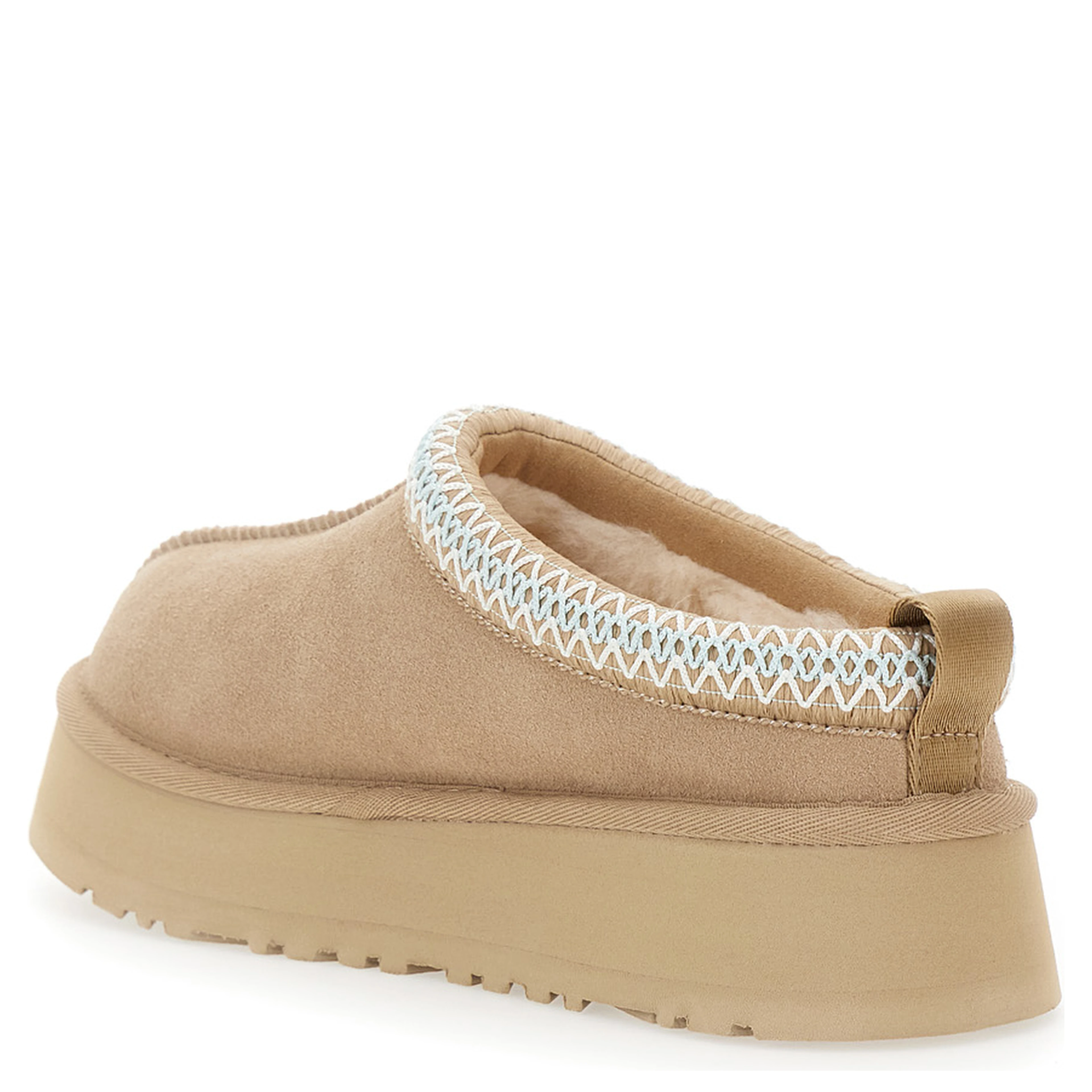 Beige Tazz Slip-On Sabot with Impressed Logo