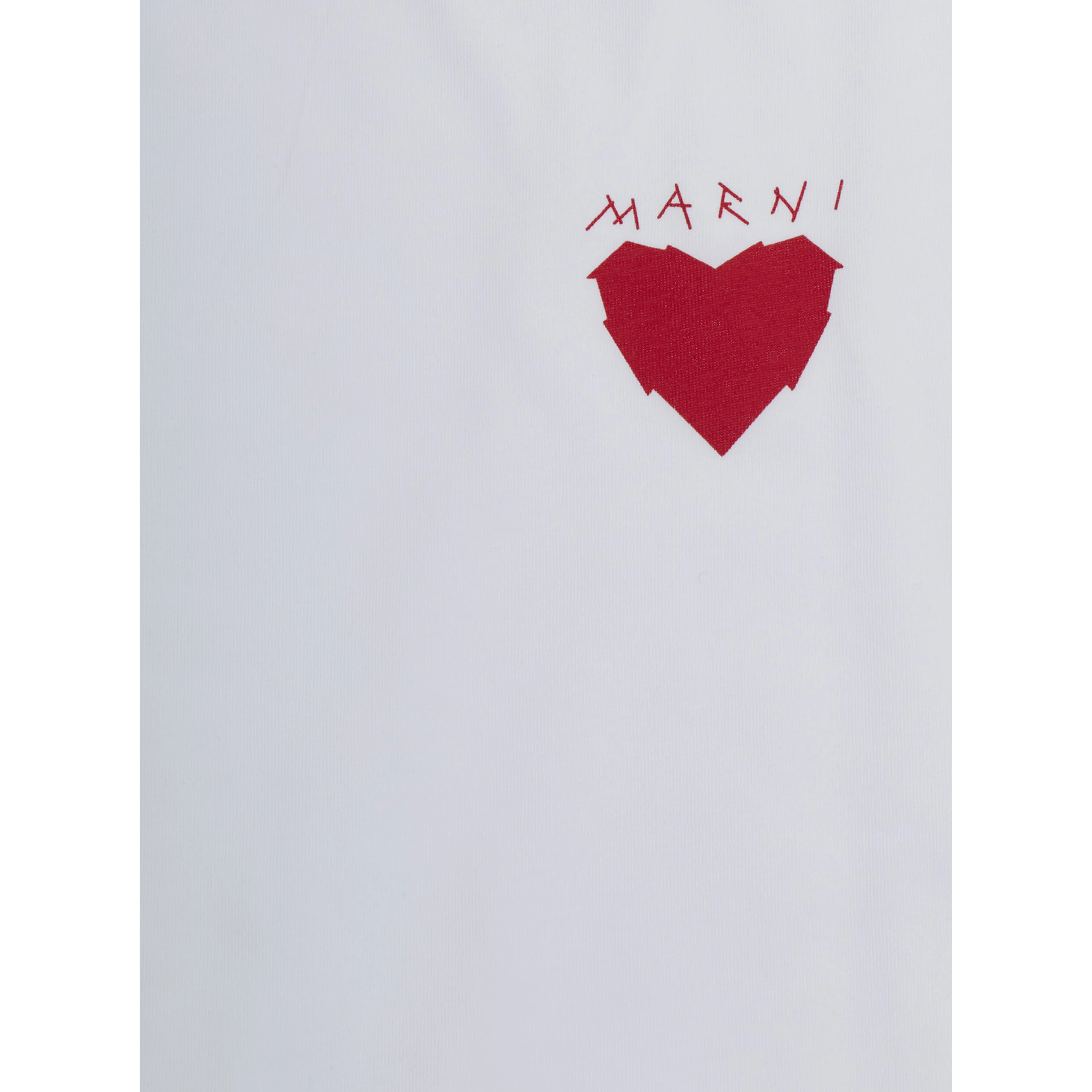 White Crew neck T-shirt with logo on the front in cotton Girl