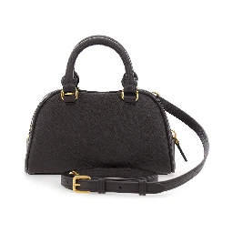 Brown Mini bag with VLOGO metal on the front in leather for women