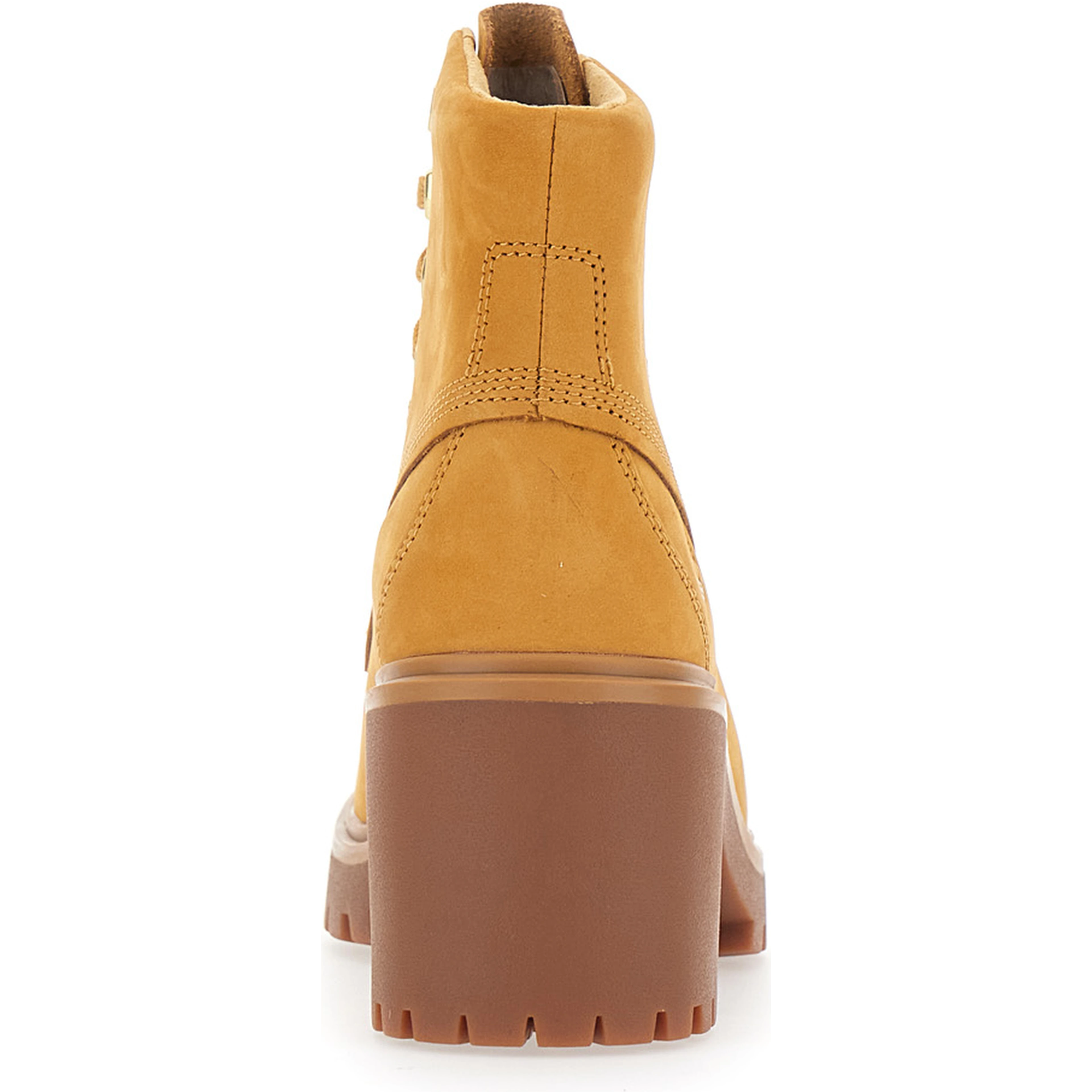 Stone Heights Yellow Ankle Boots with laces on the front and square heel in leather for women