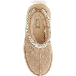 Beige Tazz Slip-On Sabot with Impressed Logo