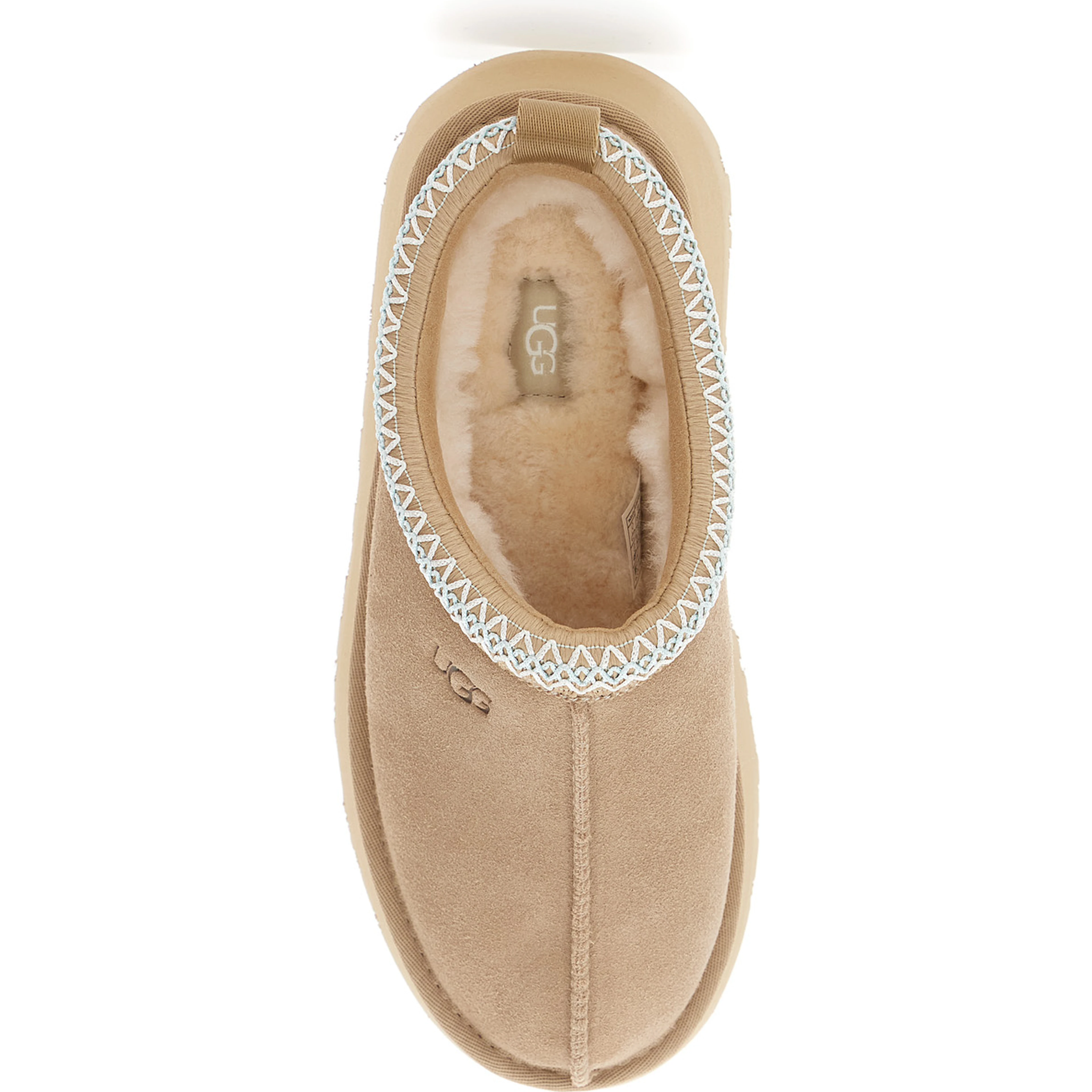 Beige Tazz Slip-On Sabot with Impressed Logo