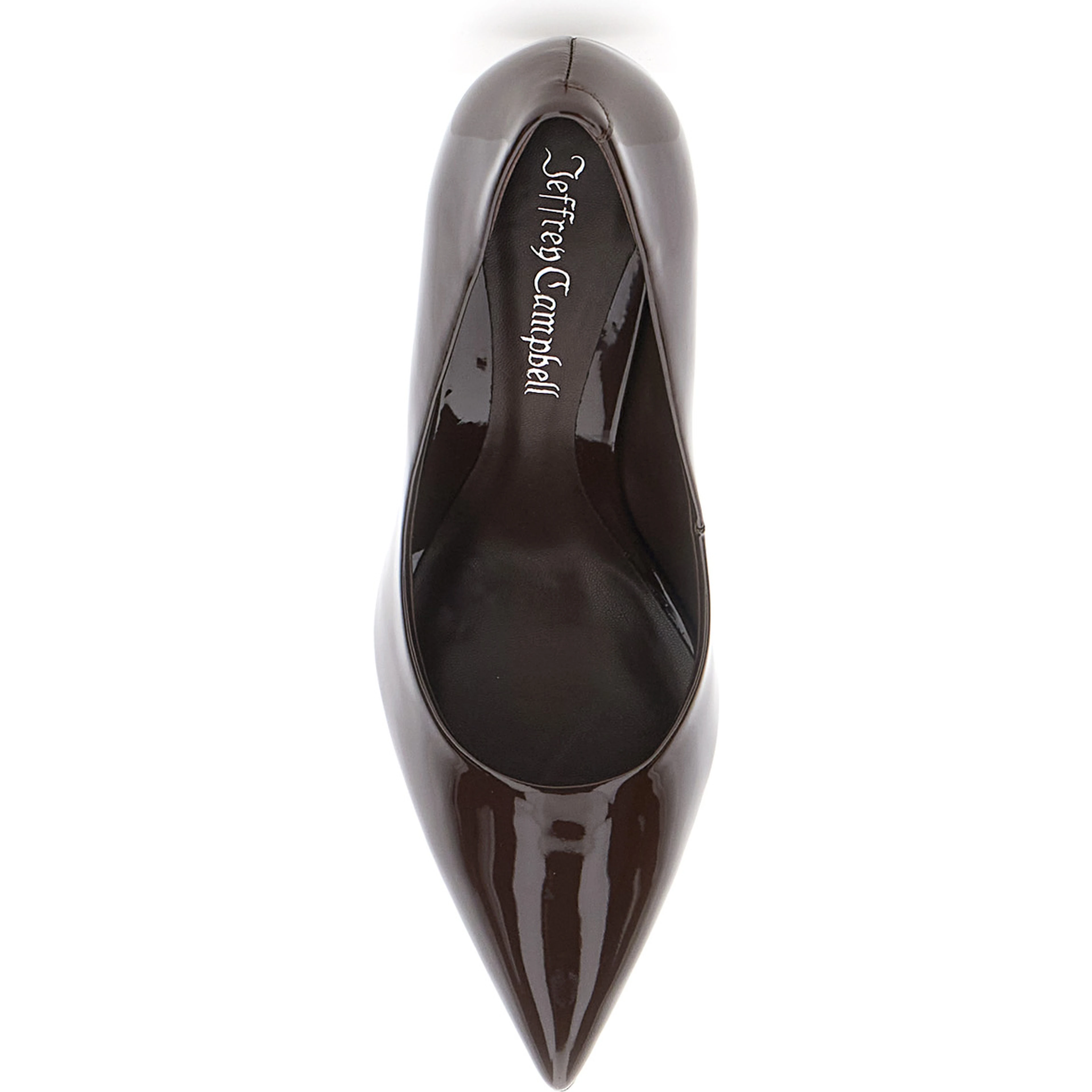 Brown Pumps with High Stiletto Heel in Patent Leather for Women