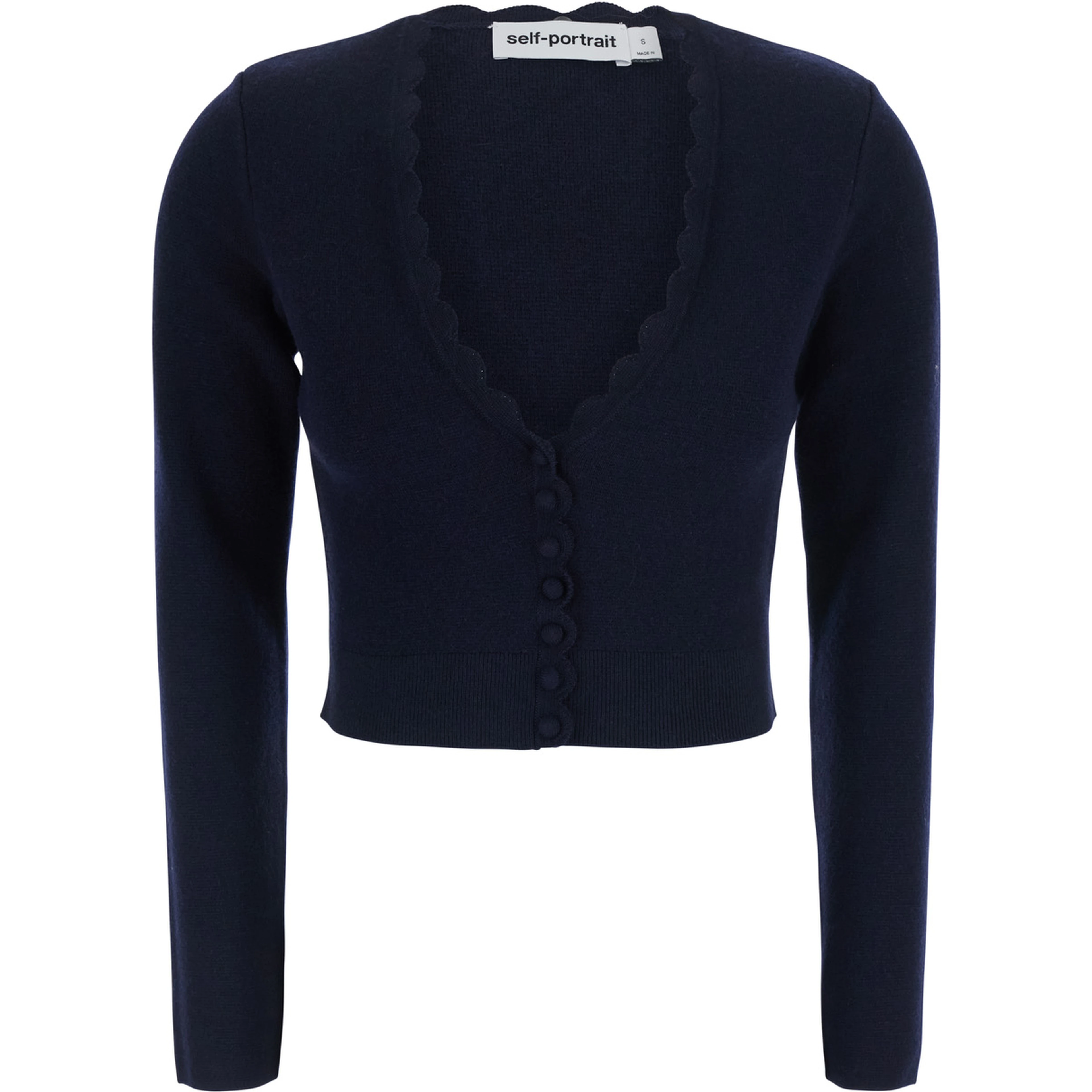 Cardigan in knit with synthetic fur and long sleeves in blue for women