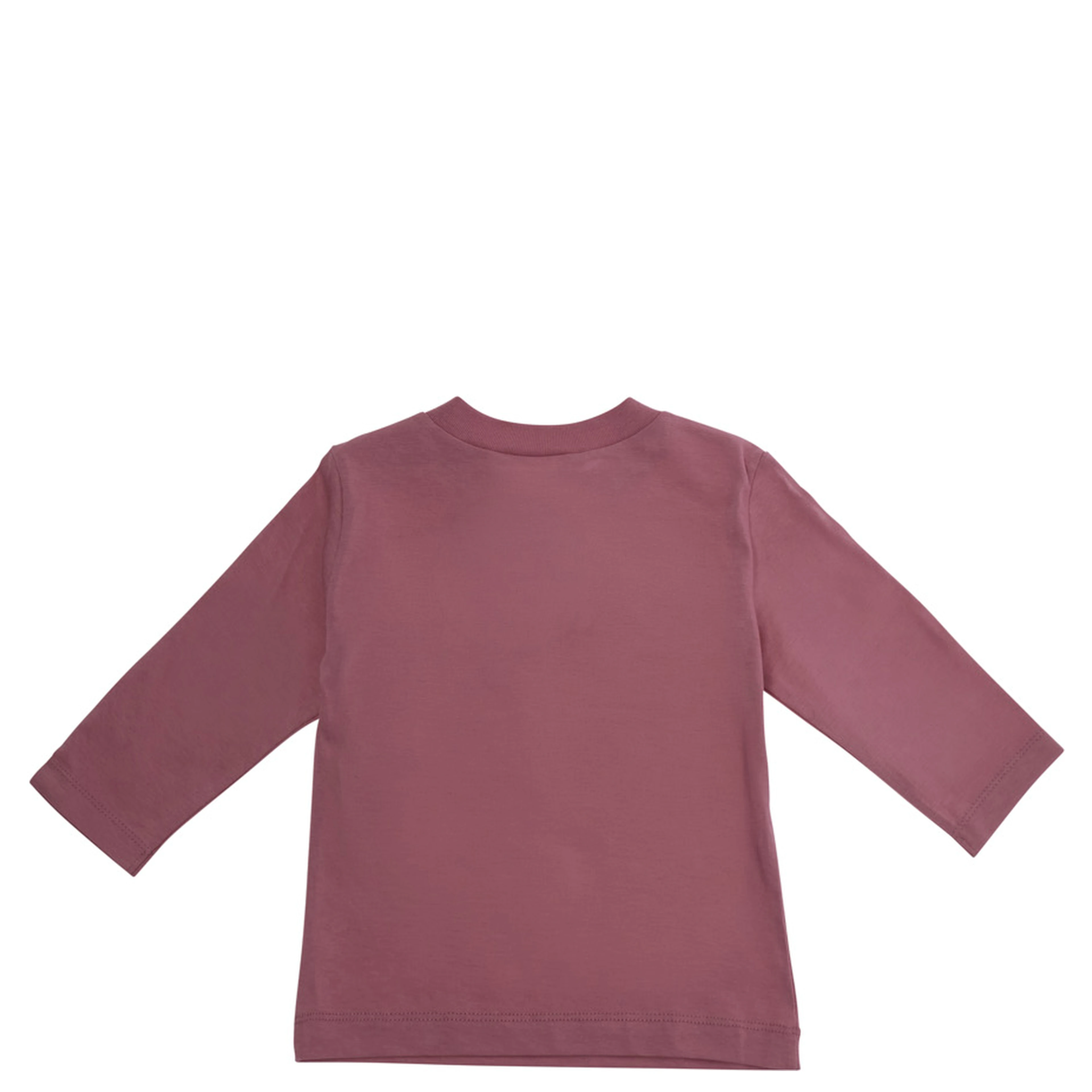 Pink Long Sleeve T-shirt with Logo on Front in cotton Baby