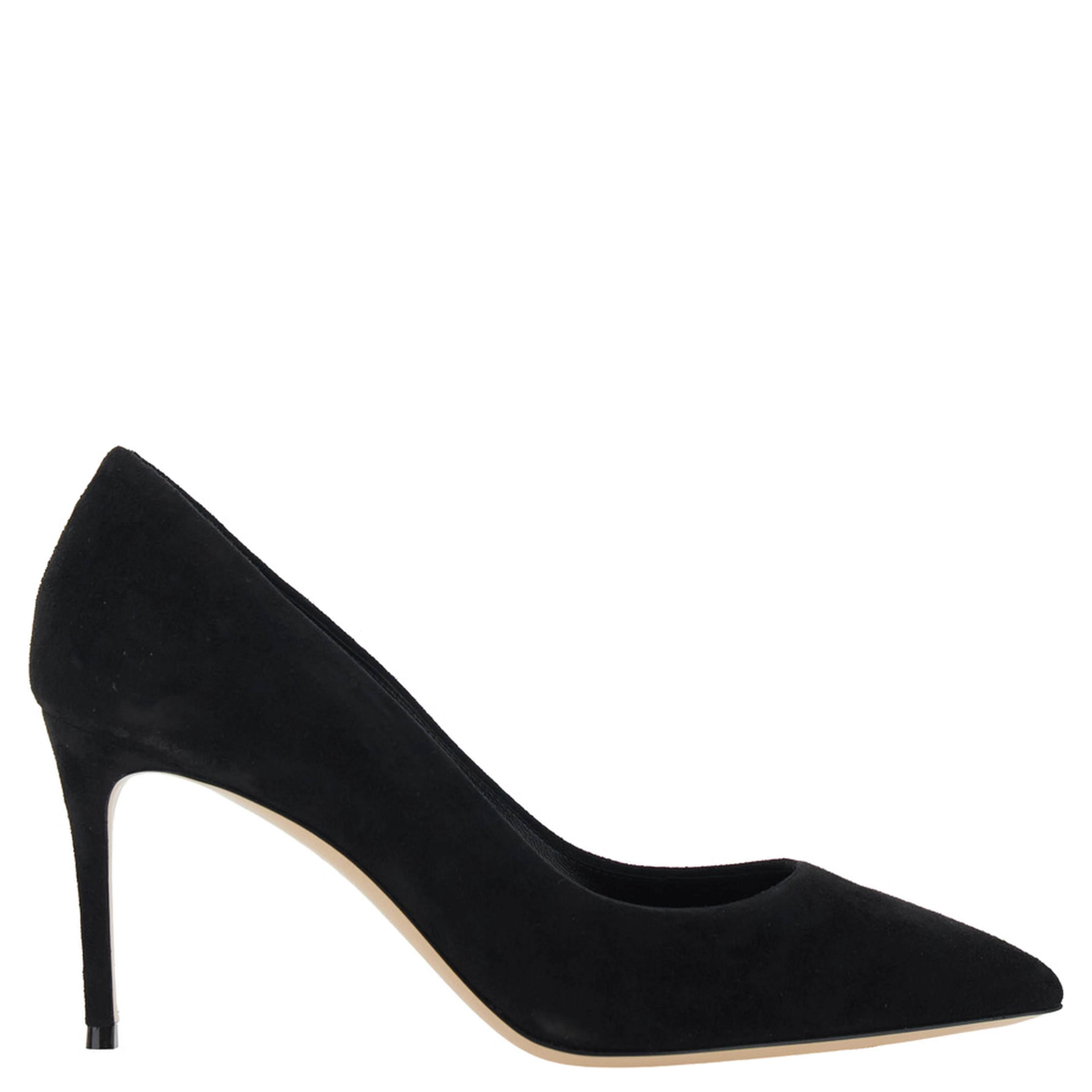 JULIA Black High Heels with Stiletto Pumps in Eco-Suede for Women