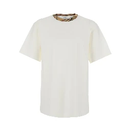 Ryan White T-Shirt with round neck with Check motif in cotton for men