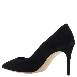 JULIA Black High Heels with Stiletto Pumps in Eco-Suede for Women