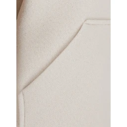 Jeanie White Jacket with classic collar and buttoned cuffs in wool for women