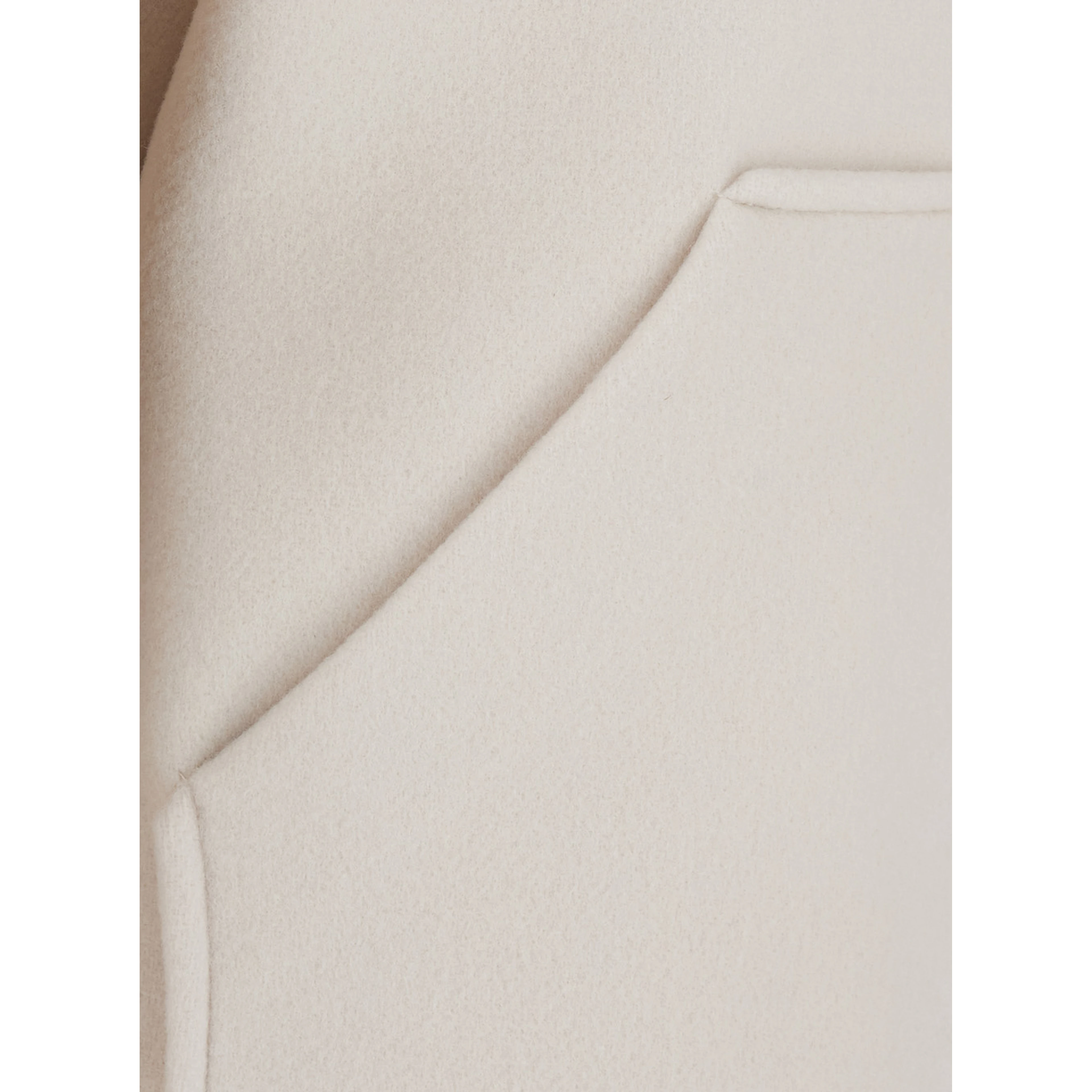 Jeanie White Jacket with classic collar and buttoned cuffs in wool for women